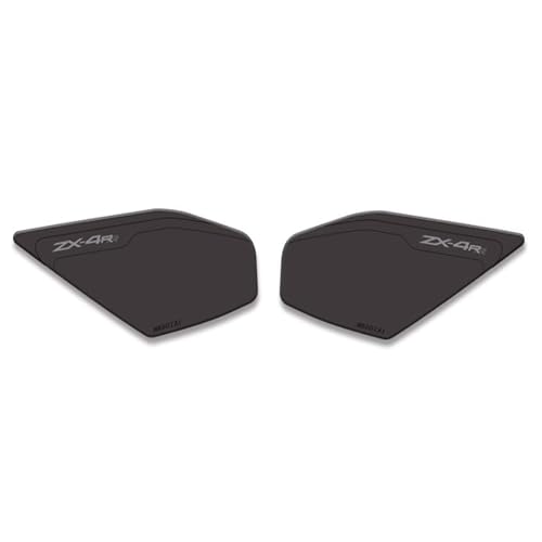 NIGHT CAT Compatible ZX-4R ZX4R/RR 2023 Motorcycle Fuel Tank Pad Kit Side Fuel Knee Guard Sticker Fuel Tank Protector(Black gray-Tank Side Traction Pad) - color: Black Gray-tank Side Traction Pad