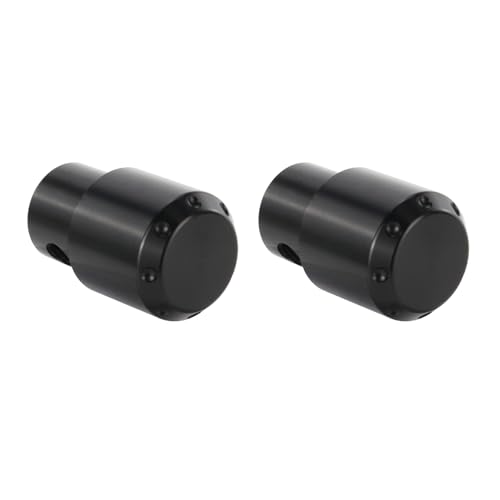 Xitomer Stylish 6061-T6 Aluminum Crash Bar Guard Balls - 4 Color Motorcycle Guardrail End Caps (Black) - color: Black