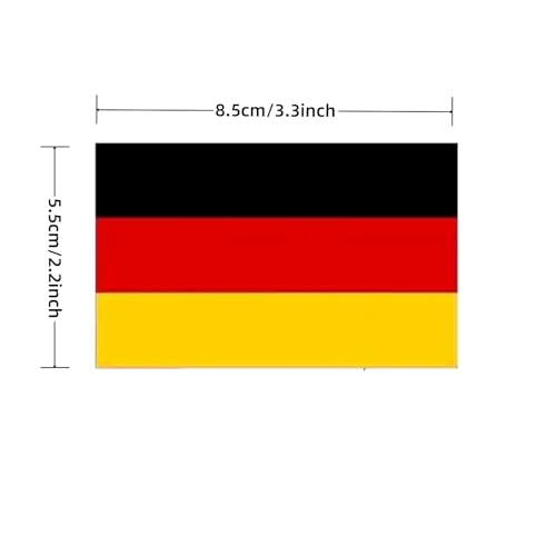 4 PCS Flag Stickers - Germany Flag Stickers Decals for Cup Computer Laptop Car Bumper Window Helmet Musical Instrument with Smooth Surface - size: Germany