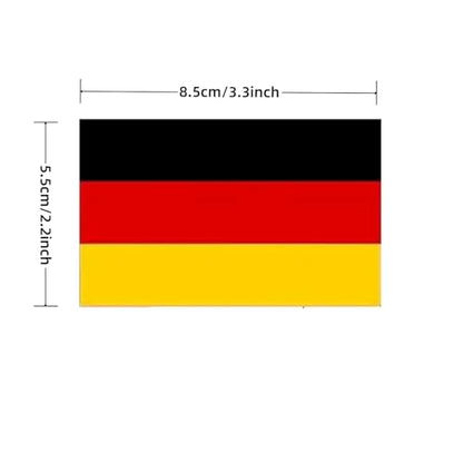 4 PCS Flag Stickers - Germany Flag Stickers Decals for Cup Computer Laptop Car Bumper Window Helmet Musical Instrument with Smooth Surface - size: Germany
