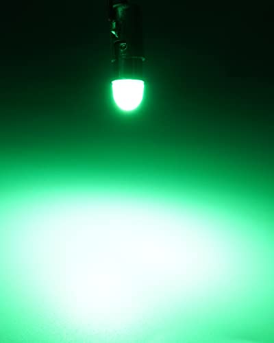 Keiurot 1893 Led Bulb 1895 1815 1816 53 57 Bulb BA9S Led Bulb for Indicator Lights Car Dome Map Trunk License Plate Courtesy Step Light Green DC/AC 12V, 10-Pack - color: Green BA9S Led Bulb