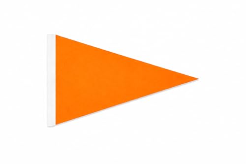 AGAS 12x18 Inch Bike Safety Flag – Fluorescent Orange (804C) High Visibility Bicycle Flag with Sleeve – 5mil Plastic Pennant – Fits 6ft Fiberglass Whip Rod (0.25”) – Kids & Trailer Safety Flag – Flag Only - color: FLUORESCENT ORANGE (804C)