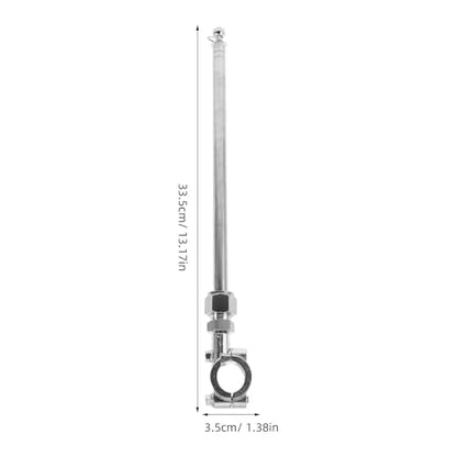 Baluue 2pcs Telescopic Aluminum Motorcycle and Bicycle Flagpole Stand Set, 1m and 1.6m Adjustable Bike Flag Mount for Handlebar Safety and Visibility during Outdoor Riding