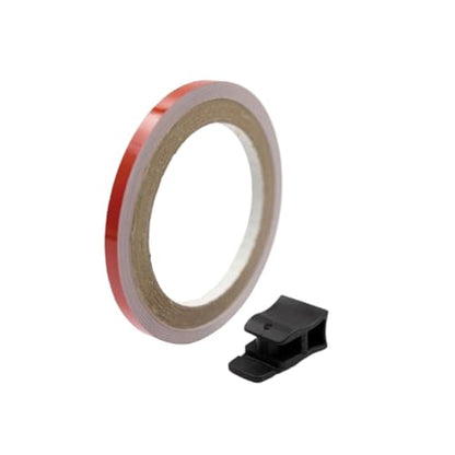 Keiti Reflective Wheel Stripes with Applicator Tool 7mm x 6M (Red) - color: Red