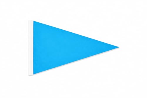 AGAS 12x18 Inch Bike Safety Flag – Fluorescent Blue (801C) High Visibility Bicycle Flag with Sleeve – 5mil Plastic Pennant – Fits 6ft Fiberglass Whip Rod – Flag Only - color: FLUORESCENT BLUE (801C)