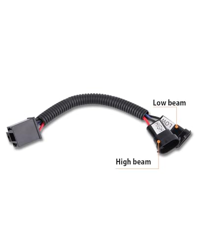 BICYACO H4 to H9/H11 Wire Harness Adapter Compatible with Motorcycle 2014 2015 2016 2017 2018 Street Glide Special Road King/Road King Special,H4 Splitter Harness for Dual Beam Headlights - color: H4 to H9/H11 Wire Harness