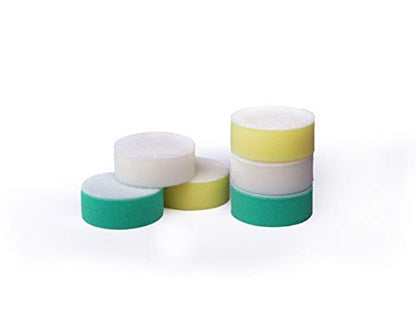 Maxshine 2” Hook and Loop Foam Polishing Pads Kit – Specially Designed for Polishing Small Areas, Comes with 6 Piecess of Pads for Cutting, Polishing, Finishing (2 Pieces Each) - size: 2"