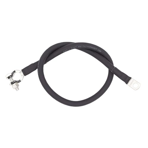 2 AWG Battery Cable with Battery Terminals, Pure Copper Wire, Automotive, Power Inverter, Welding, Golf Cart, Lawn Mower, Motorcycle (Black Wire, 1.5 FT (18 in), 5/16" to Top Post Neg, 1pc) - color: Black, size: 1.5 FT 5/16 TO TOP POST NEGATIVE