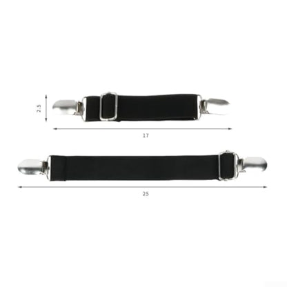 Bike Pant Leg Clamps, Adjustable Cycling Trouser Straps with Reflective Safety, Elastic Ankle Bands for Bicycle Motorcycle Riding, Anti