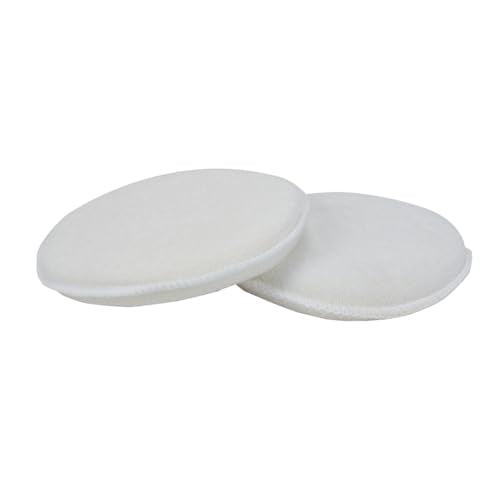 Maxshine Wax Applicator, Microfiber, 5 Inch, White, 3 Pack | Machine Washable, Durable, Reusable | Smooth Polish & Wax Application for Car Detailing, Scratchless Finish