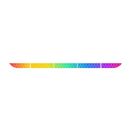 5pcs/Set Reflective Stickers High Intensity Night Visibility Safety Warning Sign Reflective Tape Stickers for Cars Trucks Helmets Skateboard Motorcycle Bumper Sticker 35.83x1.57in (Rainbow) - color: Rainbow