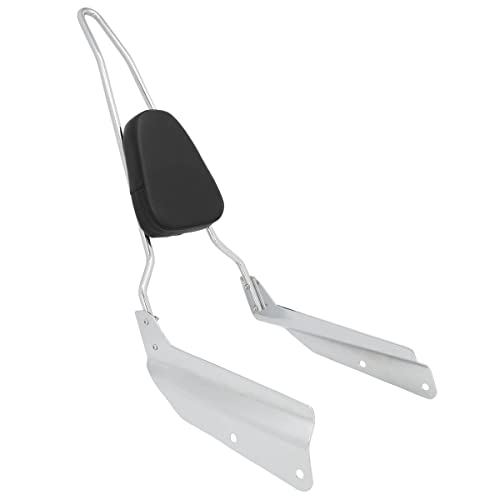 Passenger Backrest Pad Tall Sissy Bar for Honda VTX 1300 1800 VTX1300 VTX1800 N R S T 2002-2009, Chrome