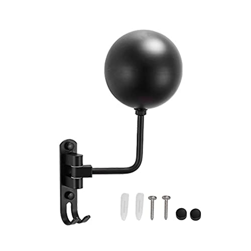 Motorcycle Helmet Holder Wall Mount 180 Degree Rotation Double Hook Helmet Hanger Bracket Display Rack for Helmets Caps Jackets Basketball Tail Box Garages Living Rooms Of