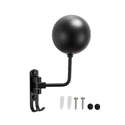 Motorcycle Helmet Holder Wall Mount 180 Degree Rotation Double Hook Helmet Hanger Bracket Display Rack for Helmets Caps Jackets Basketball Tail Box Garages Living Rooms Of