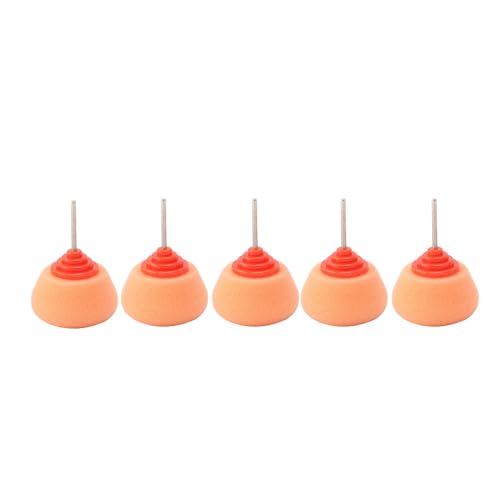 SPTA Orange Heavy Cut Drum Pad with 1/8" Shank, 5Pcs Orange Flexible Shaft Drum Mini Polishing Pad Set,Car Detailing Pads for Small Area for Flexible Shaft & Drill Attachment -PT111-5 - color: 5PCS Orange T140 Heavy Cut Drum Pad, style: Flat Pad