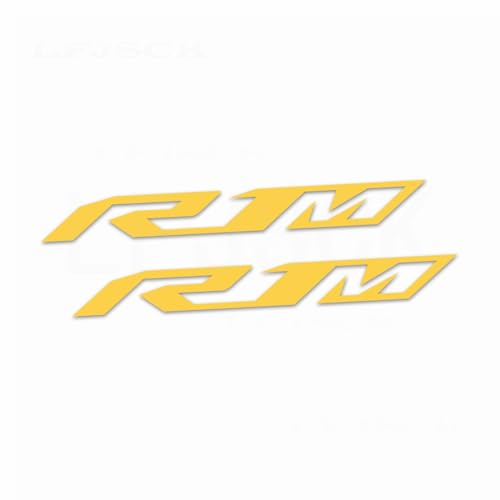 Motorcycle Reflective Fairing Stickers - 2 Piece,Yellow | Waterproof Vinyl Decals Kit for Helmets ,Compatible with Yamaha YZF R1 R1M - color: Yellow