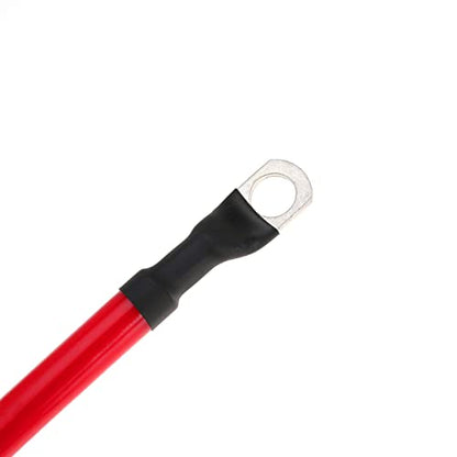 4 AWG Battery Cable 4AWG Gauge Pure Copper Battery Inverter Cables with 3/8 in Lugs Both Ends Power Inverter Wire Set for Automotive Solar Marine Boat RV Car Motorcycle Red and Black (5FT) - size: 5ft