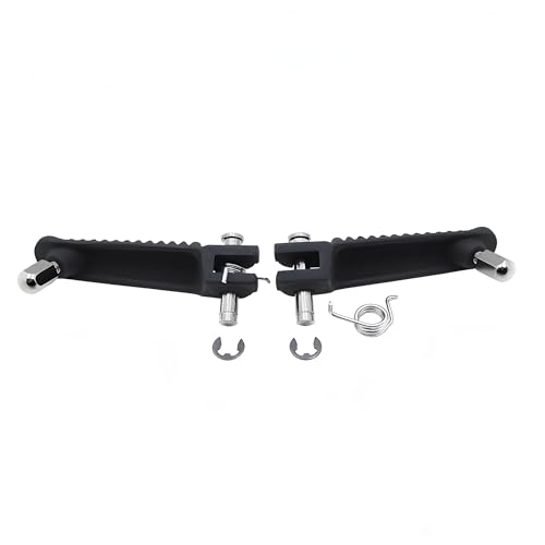Motorcycle Footpeg Front Footpegs Footrests Fit for Yamaha YZF R6 1999-2012 YZF R1 1998-2014 R6S 2003-2008 - color: Black-Front