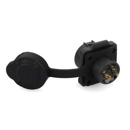 CNLINKO M12 Waterproof Connector PBT Plastic DC 12V Cable Panel Mount for AV System (2 Pin) - size: 2-Pin, style: Plug without Cable