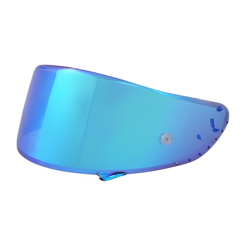 Motorcycle Helmet Visor for X-Fourteen X-Spirit III, RF-1200 and RF-SR Anti-Scratch Visor Shield Lens (Blue-revo) - color: Blue-revo