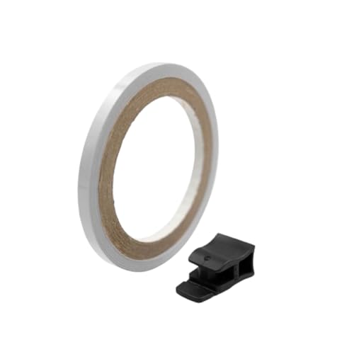 Keiti Reflective Wheel Stripes with Applicator Tool 7mm x 6M (White) - color: White