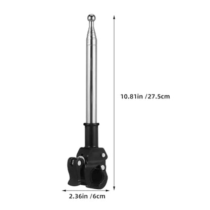 2Pcs Golf Cart Flag Holder, 63in Adjustable Bike Bicycle Motorcycle Flag Pole Mount, Universal Retractable Stainless Steel Bicycle Flagpole Bracket Hitch Rack
