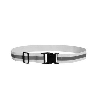 Reflective Bands 10pcs Waist Adjustable Reflective Waistband Belts Elastic 4 * 1.5cm Sport Safety Belts Night Safety Gear for Cycling Running - color: White