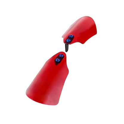 Transparent Red PMMA Acrylic Hand Grip Handguard Windshield Wind Air Deflector on Handleabar Fits for Harley Davidson Softail Dyna Sporster Touring (Red)