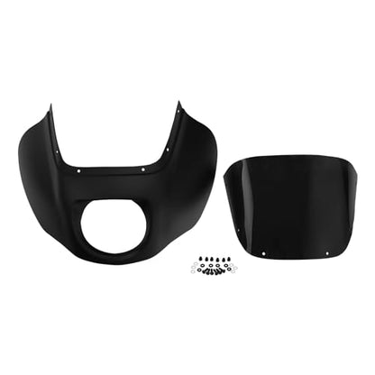 Front Headlight Quarter Fairing Windshield Fit For Harley Softail Low Rider FXLR S FXLRS 2018-2025 Street Bob FXBB FXBBS 2018-2025 Softail Standard FXST 2020-2024 Black Denim - color: Fairing Black Denim