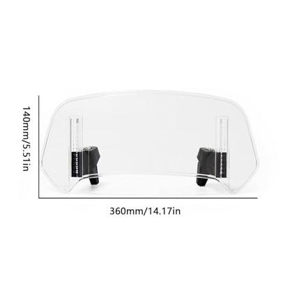 Windscreen Extension Suitable for VF1100C 1983-1985, Motorcycle Windshield Spoiler Deflector Clip On High Clarity Premium Material,Transparent-L
