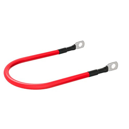 6 AWG Battery Cables 6 Gauge Battery Power Inverter Cable with 5/16 Inch Tinned Copper Lugs Both Ends for Solar Marine Boat RV Car Motorcycle 2 pcs (9 in) - size: 9 in