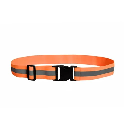2 PcsReflective Belt Adjustable Waist Strap High Visibility Safety Reflective Gear for Cycling Jogging - color: Orange