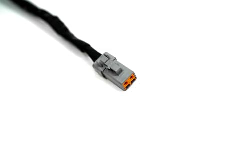 DV8 Offroad 60 AMP Wire Harness w/Switch & DTP Connector | 15ft 12 AWG Wire | 9ft Plug | 60 AMP Relay | Compatible w/ DV8's 20" Elite Dual Row Light Bar | 3/4" Round LED Plug w/Red Indicator Light