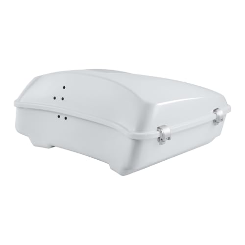 TCT-MOTORPARTS Chopped Luggage Trunk w/Wrap-Around Backrest Pad Two-Up Mounting Rack Fit For Harley Street Glide Special Road King 2020 Stone Washed White Pearl - color: Fit for Stone Washed White Pearl #3