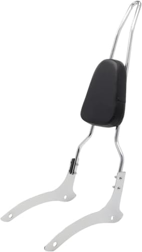 Chrome Motorcycle Rear Seat Backrest Sissy Bar Back Rest Compatible For Yamaha Vstar 1100 XVS 1100 DragStar 1100 Classic (Chrome)