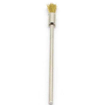 20PCS Brass Wire Brushes with Extended Handle - Metal Rust Removal, Polishing, Cleaning - 6mm Diameter, 1/8″ (3mm) Shaft, 100mm Length - Removes Burrs, Dust, and Oxide Layer - Rotary Tool Accessories - style: Brass Wire Brush 3*6*100mm 20PCS