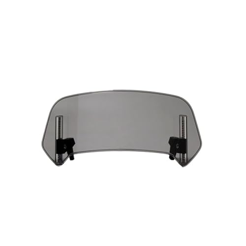 Windshield Deflector for CB500 X Motorcycle Universal Windshield Extension Adjustable Spoiler Clamp-On Windscreen Deflector for CB500X - color: A Large Smoke