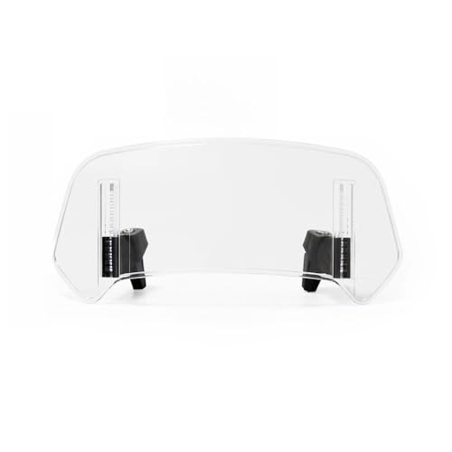 Motorcycle Windshield Extension for Husqvarna 901 Norden 901 Norden 901, Motorcycle Adjustable Clip On Windscreen Wind Deflector, Air Deflector Protective Cover Accessories,S-B Transparent - color: Btransparent, size: Small