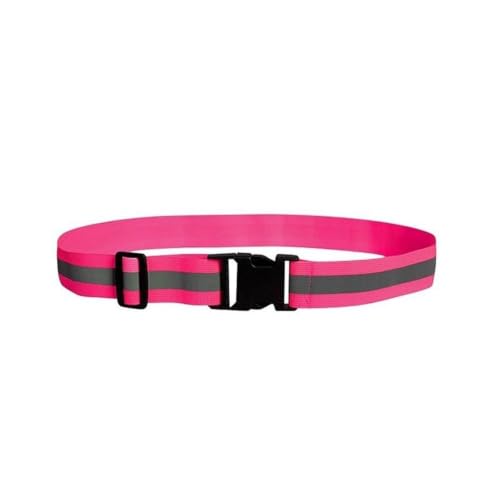 Reflective Bands 10pcs Waist Adjustable Reflective Waistband Belts Elastic 4 * 1.5cm Sport Safety Belts Night Safety Gear for Cycling Running - color: Pink