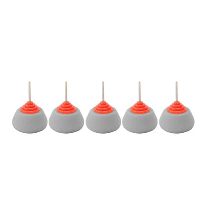 SPTA Gray Light Cut & Finish Drum Pad with 1/8" Shank, 5Pcs Gray Flexible Shaft Drum Polishing Pad Set,Mini Car Detailing Pads for Small Area for Flexible Shaft & Drill Attachment -PT113-5 - color: 5Pcs Gray T40 Light Cut & Fnish Drum Pad, style: Flat Pad