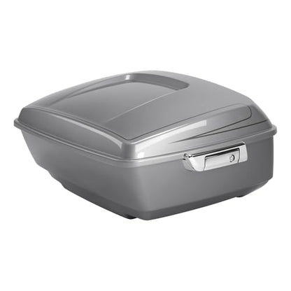 TCMT King Motorcycle Trunk Fit for Harley Touring 2014-2025 CVO Road King Road Glide Street Glide Electra Glide Ultra Limited Pack Dark Platinum Pinstripe - color: Dark Platinum Pinstripe(No Speaker Holes)