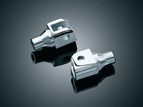 Kuryakyn 7939 Motorcycle Footpeg Component: Tapered Peg Adapters for Can-Am, Honda, Suzuki, Triumph Motorcycles, Chrome, 1 Pair
