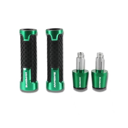 Generic Grip for Suzuki Burgman 650 2006 2007 2008 2009 2010 2011-2020 Motorcycle Accessories 7/8#34;22mm Handle Grips Handlebar Grip Ends Plug Handlebar Cover - color: Green