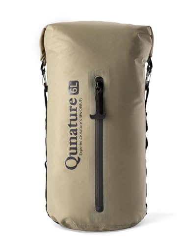 Bike Front Fork Bag Waterproof 3L/6L/12L, Ultralight with Side Zipper & Quick-Compress Roll System, Fully-Taped TPU Nylon, Mount on Fork/Handlebar/Rack for MTB Road Bike khaki Medium - color: Khaki, size: Medium