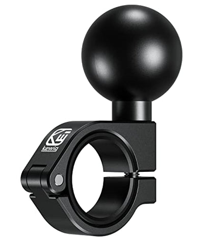 BRCOVAN 1.5'' Ball Mount, Aluminum Alloy Handlebar Clamp Base, Fit for Round Rails 0.875'' / 1'' / 1.125'' / 1.26'' in Diameter, Compatible with RAM Mounts C Size 1.5 Inches Ball Double Socket Arm