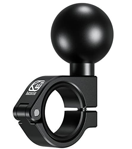 BRCOVAN 1.5'' Ball Mount, Aluminum Alloy Handlebar Clamp Base, Fit for Round Rails 0.875'' / 1'' / 1.125'' / 1.26'' in Diameter, Compatible with RAM Mounts C Size 1.5 Inches Ball Double Socket Arm