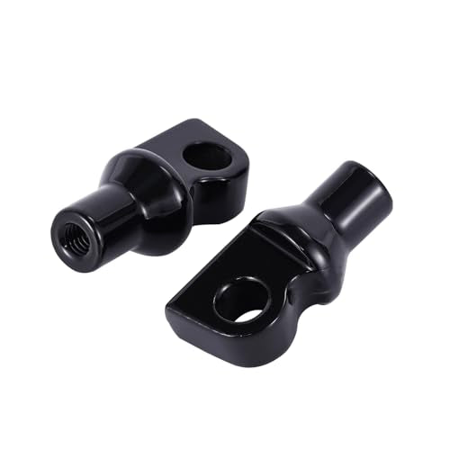 Highway Pegs Passenger Foot Pegs Footrest Footpeg Adapter Fit Harley Touring Street Glide Road King Road Electra Glide Sportster Dyna Softail (Gloss Black) - color: Gloss Black