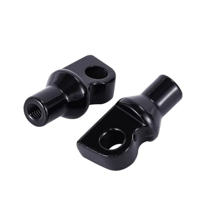 Highway Pegs Passenger Foot Pegs Footrest Footpeg Adapter Fit Harley Touring Street Glide Road King Road Electra Glide Sportster Dyna Softail (Gloss Black) - color: Gloss Black