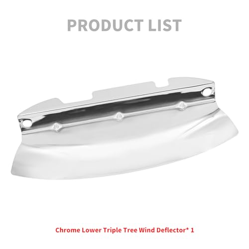 Motorcycle Lower Triple Tree Wind Deflector Fit for Harley Touring Electra Glides Road Glides Road Kings Street Glides 2014-2024 (Chrome) - color: Chrome