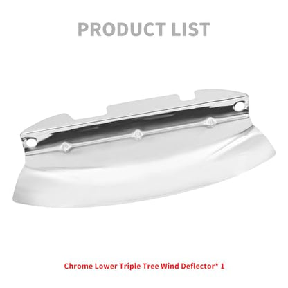 Motorcycle Lower Triple Tree Wind Deflector Fit for Harley Touring Electra Glides Road Glides Road Kings Street Glides 2014-2024 (Chrome) - color: Chrome